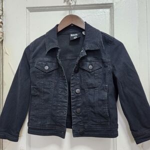 BDG cropped black women's jean jacket